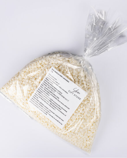 Sojin vosak u granulama za sveće u posudama